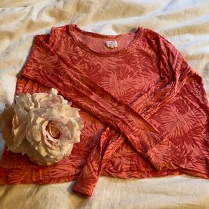 Sundry cropped palm print sweatshirt